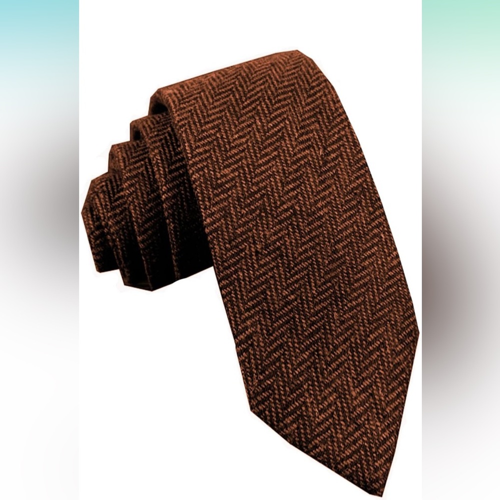 Ceehuteey Men's Suit Necktie Tweed Wool New